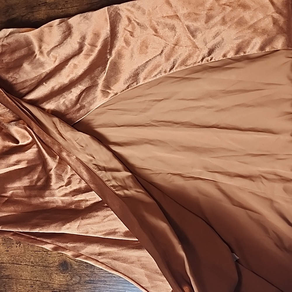 BIRDY GREY | Lydia Rust Copper Satin Cowl Neck Bridesmaid Maxi Dress | L - Picture 14 of 16